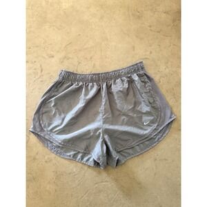 Nike Dri-FIT Women Gray Heather Running Shorts Mesh Panels Large 848276-084